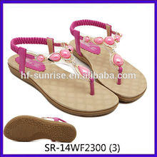 SR-14WF2300 (3) fashion flat summer sandals 2014 for women china wholesale sandals for girls